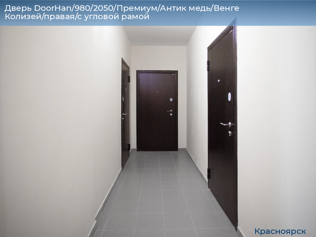 Дверь DoorHan/980/2050/Премиум/Антик медь/Венге Колизей/правая/с угловой рамой, www.krasnoyarsk.doorhan.ru